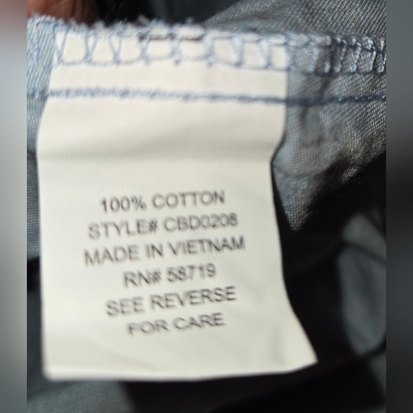 NWT NY Collection Women's Light Blue Denim Shirtdress - Picture 7 of 8